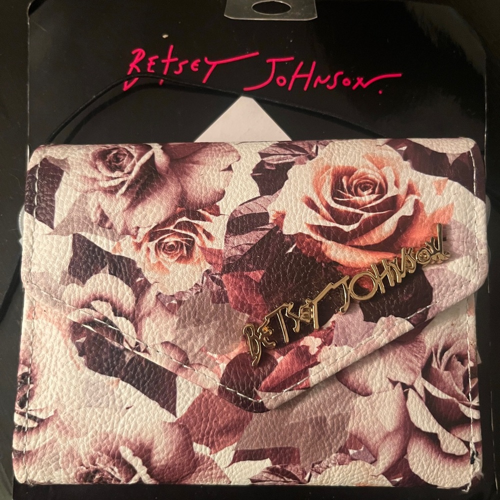 Betsey Johnson Rose Print Tri-fold wallet